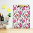 thumbnail image 5 of FMSHPON FlamingoTropical Leaves Clipboard Hardboard Wood Nursing Clip Board and Pull for Standard A4 Letter 13x9 inches, 5 of 7