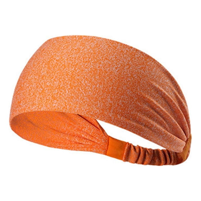 Bandana elástica absorbente, ligera, multiestilo, para yoga, correr, viajes, fitness, para hombres y mujeres (naranja)