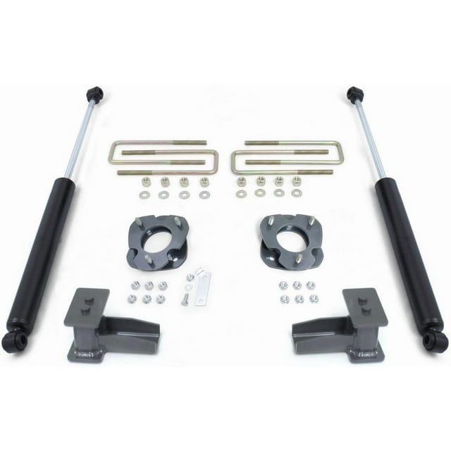 MaxTrac Lift Kit Suspension 903141 2-1/2 Inch Front Lift; 4 Inch Rear Lift; With Rear Shock Absorbers In Kit; Black Components