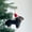 Black, variant on Felt Ornament - Dachshund Dog with Christmas Hat