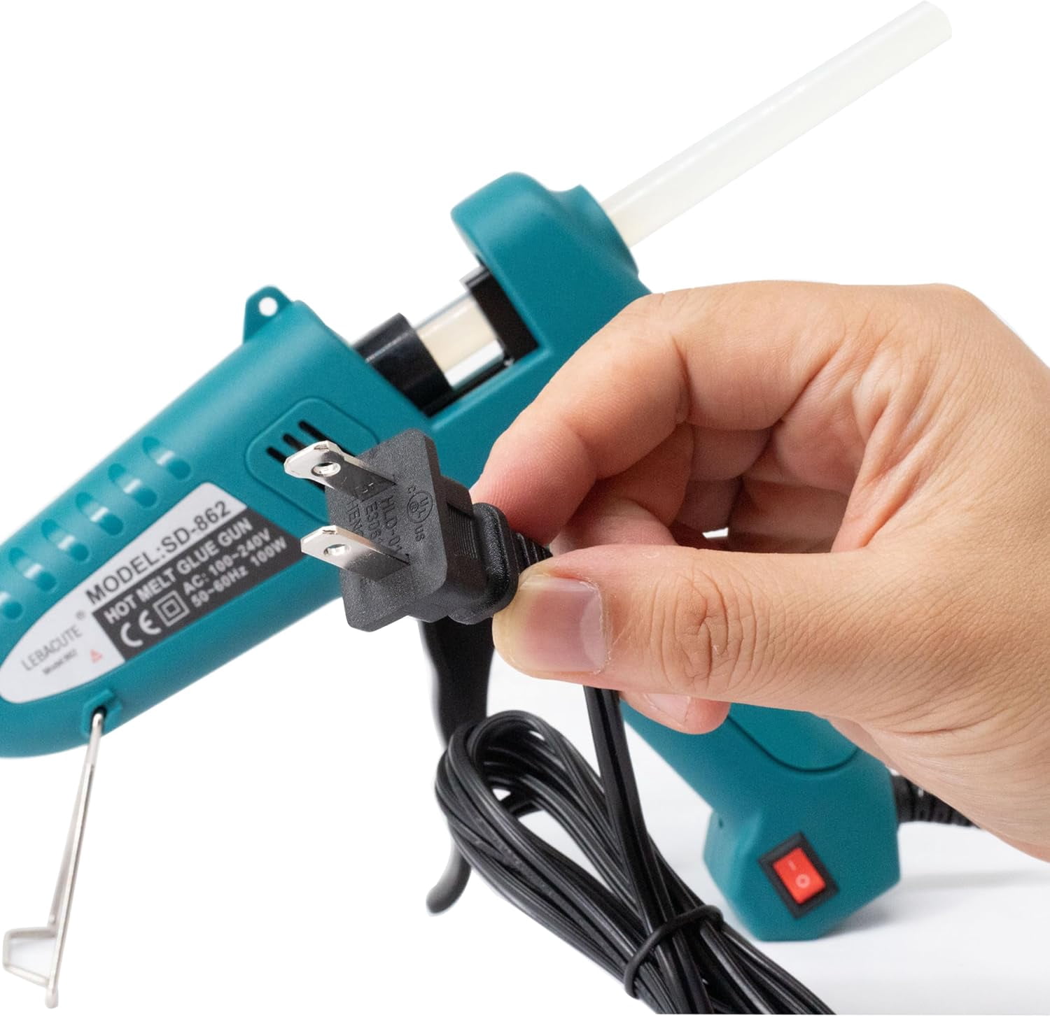 Hot glue gun and sticks set 100W, Professional Craft hot Glue kit Full Size Anti Scalding Design Heavy Duty with 12 Pcs Sticks Carrying Case for School DIY Arts