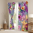 thumbnail image 5 of jejeloiu Cute Cartoon Hummingbird Curtains Pack of 2 (42x84 Each),Rustic Floral Curtains Blackout,Purple Botanical Flower Bedroom Curtains For Girls Kids,Luxury Bedroom Decor, 5 of 6