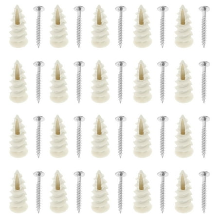 

20 Sets Expansion Tube Plastic Expansion Tubes Useful Expansion Tubes for Fixing with Screws