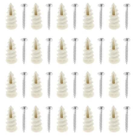 

20 Sets Expansion Tube Plastic Expansion Tubes Useful Expansion Tubes for Fixing with Screws