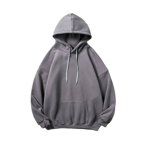 Mens Long Sleeves Drawstring Plain Hooded Sweatshirt Pullover Hoodie Casual Tops,Men Casual Basic Pullover Sweatshirts Blouse
