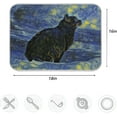 thumbnail image 4 of GZHJMY Beautiful Cat Art Painting Absorbent Dish Drying Mat, 16 x 18 Inches Microfiber Kitchen Countertop Table Protector Multi-Purpose Counter Rack Sink Drainer Pad, 4 of 6