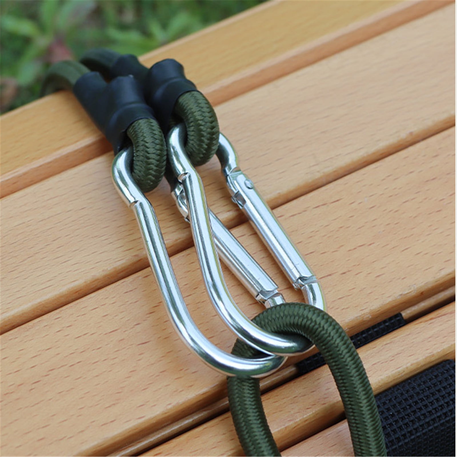 5Pcs Elastics Bungee Strap with Carabiner Hook for Camping Bungee Cords with Carabiner Clip, Long Carabiner Bungee Cord