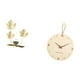 thumbnail image 5 of Figura decorativa de metal con flores y hojas, reloj de pared, ideal para sala de estar o para el hogar., 5 of 8