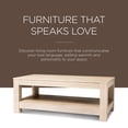 thumbnail image 5 of Open Box Maven Lane Paulo Wooden Coffee Table in Weathered White Finish, 5 of 7