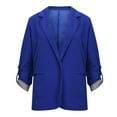 thumbnail image 6 of Mnyycxen Women's Casual Business Blazer 3/4 Sleeve Button Solid Open Front Jackets Work Office Blazers Tops with Pockets, 6 of 7