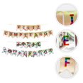 thumbnail image 4 of 2 juegos de banderines dorados con bandera española para decoración colgante de cumpleaños, 4 of 5