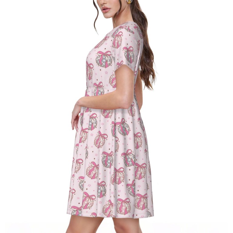 pink disco ball dress Romana Pink Disco Ball Gown: Hot Prom & Formal Look