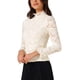 thumbnail image 4 of INSPIRAR CHIC Blusa Floral de Manga Larga con Cuello Volante de Encaje Básica para Mujeres Otoño Invierno 2025 2XL Beige, 4 of 6