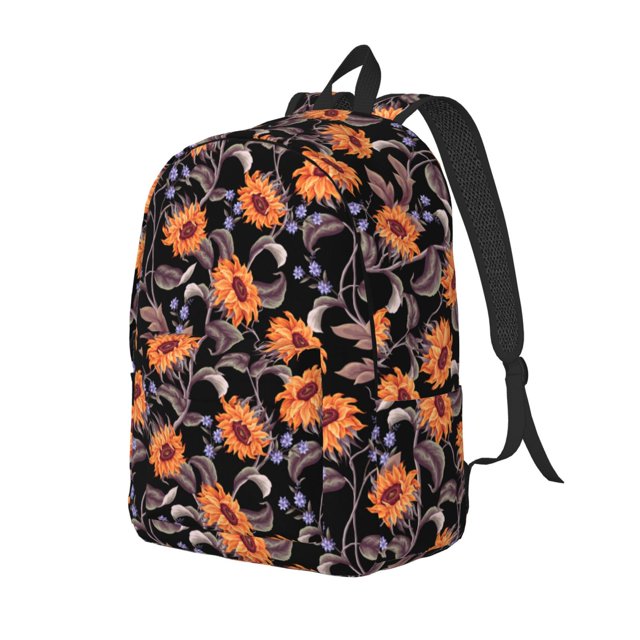 Easygdp Sunflowers Mochila de Lona Resistente para Laptop, Compatible con Laptops de 15 a 17 pulgadas, Ideal para Escuela, Trabajo y Viajes-Medium