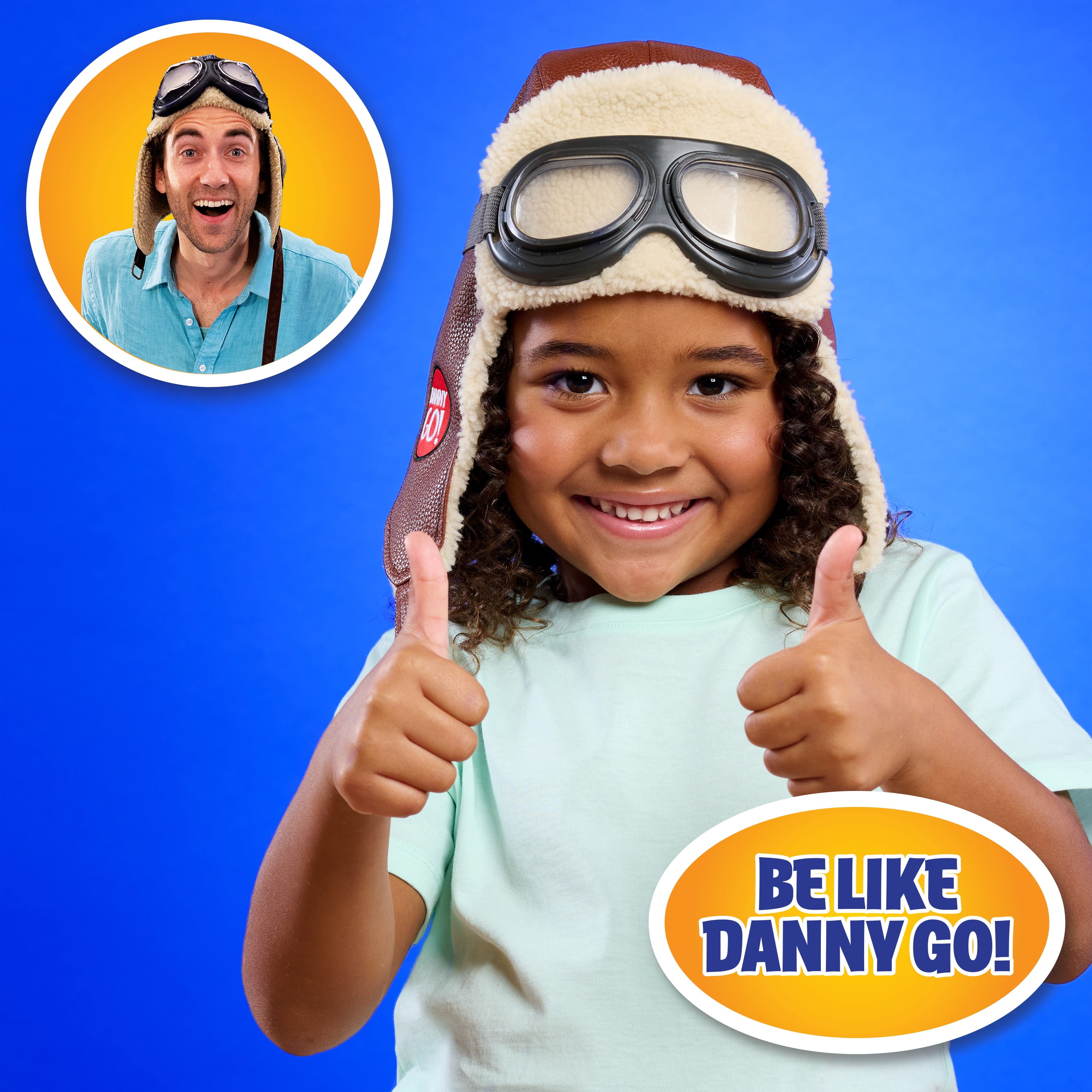 Danny Go! Aviator Hat - Pretend Play Dress-Up Hat for Preschool Kids Inspired by Danny Go! Show