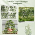 thumbnail image 6 of Patiojoy Metal Garden Trellis for Climbing Plants 6 Pack Fence Trellis Panels 87�� Tall Retro Style Cucumber Trellis, 6 of 7