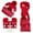 red, variant on Winter Hat Scarf Gloves Warm Knit Beanie Hat Touch Screen Gloves Set Winter Gifts Neck Scarf Set Winter Xmas Gifts for Women Adult
