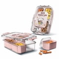 thumbnail image 6 of Cook With Color 2-Pack 4-Compartment Mini Snackle Box, Charcuterie and Snack Container, Divided Serving Tray with Lids, Dishwasher Safe, Pink, 6 of 10