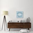 thumbnail image 2 of Global Gallery's 'Mod Triangles Explore New Places Blue' By Michael Mullan Stretched Canvas Wall Art, 2 of 4