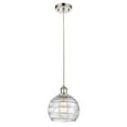 thumbnail image 4 of Innovations Lighting  Ballston Athens Deco Swirl - 1 Light 8" Cord Hung Mini Pendant Black Antique Brass, 4 of 5