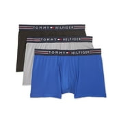 TOMMY HILFIGER Mens 3 Pack Blue Polyester Everyday Boxer Briefs M