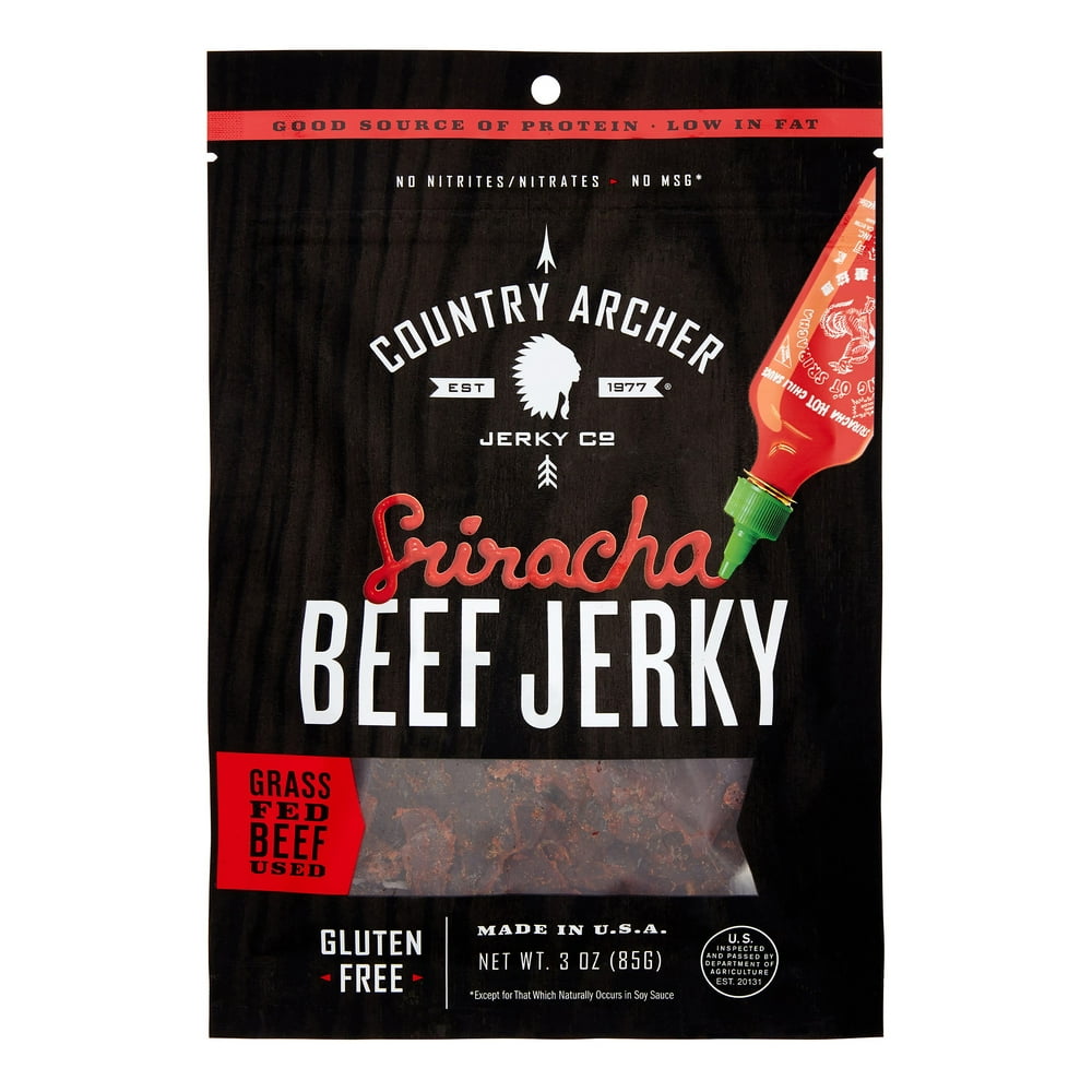 Country Archer Beef Jerky, Sriracha, 3 Oz