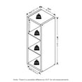 thumbnail image 2 of Furinno Cubicle Open Back Decorative Cube Storage Organizer in 3-Cube in White, 2 of 8