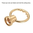 thumbnail image 5 of Uxcell M10 Female Thread Ring Shape Lamp Hanging Loop Dark Gold 5 Pack, 5 of 5