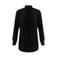 thumbnail image 7 of Qwertyu Womens Long Cardigan Lightweight Sweater Open Front Long Sleeve Cardigans with Pockets 2025 Black 2XL, 7 of 7