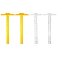 thumbnail image 1 of Shisuyan Outil de Mesure Règle en T Transparent Orange 4 Pcs 13x5.9In, 1 of 8