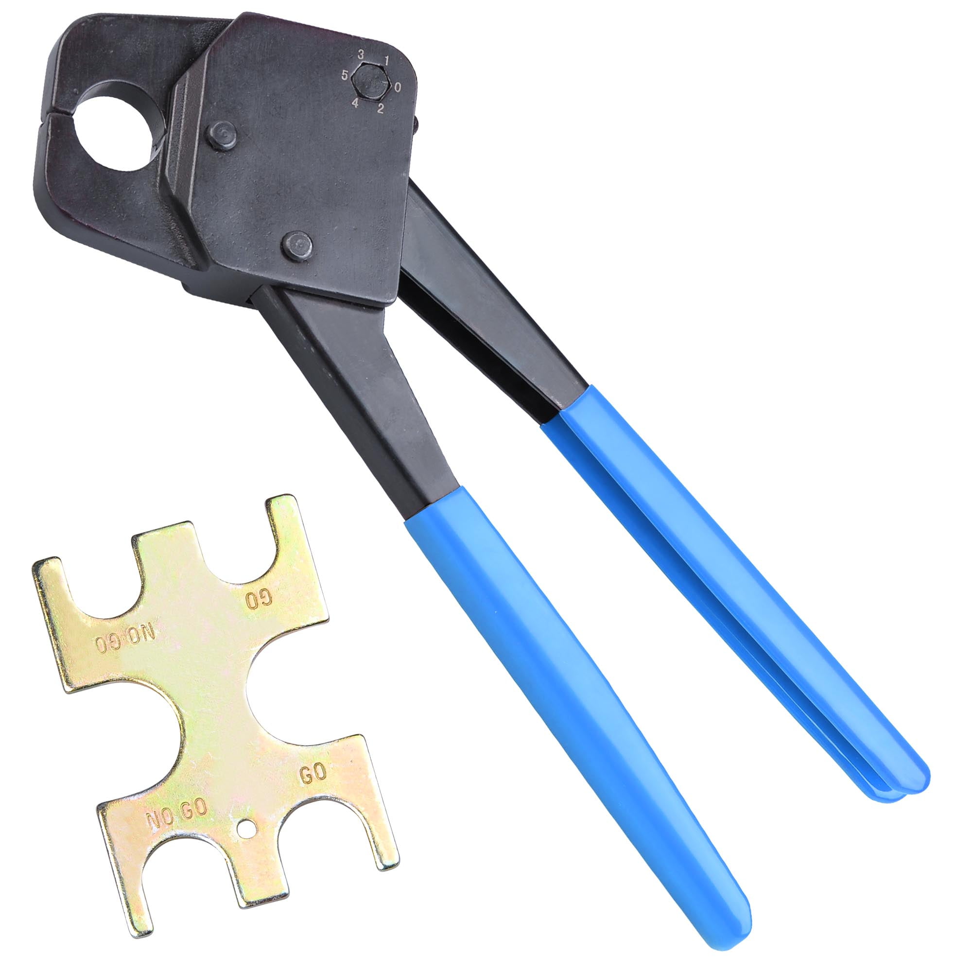 Details about   NEW PEX Pipe Cinch Crimping Tool with Clamp Blue 