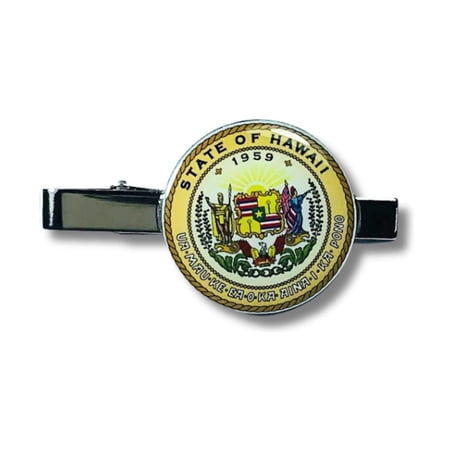 Tie Clip - State Seal Hawaii - USA | Men's Formalwear Accessory, Tie Bar, Necktie Fastener, Collectible Keepsake