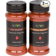 (2 PACK) HOT   SWEET SMOKED Spanish Paprika - Kiva Gourmet 