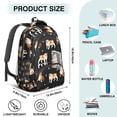 thumbnail image 5 of Bulldog Dog and Footprints Backpack for School,Cute School Bag,Schoolbag with Adjustable Shoulder Straps & Padded Back,16.9 Inch, 5 of 5