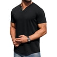 thumbnail image 5 of BAKREP Men's Short Sleeve Henley Shirt, Lightweight Cotton Summer T-Shirt, Casual 3-Button Basic Tee, Slim Fit Fashion Top Golf Shirts for Daily Wear & Beach, 5 of 5