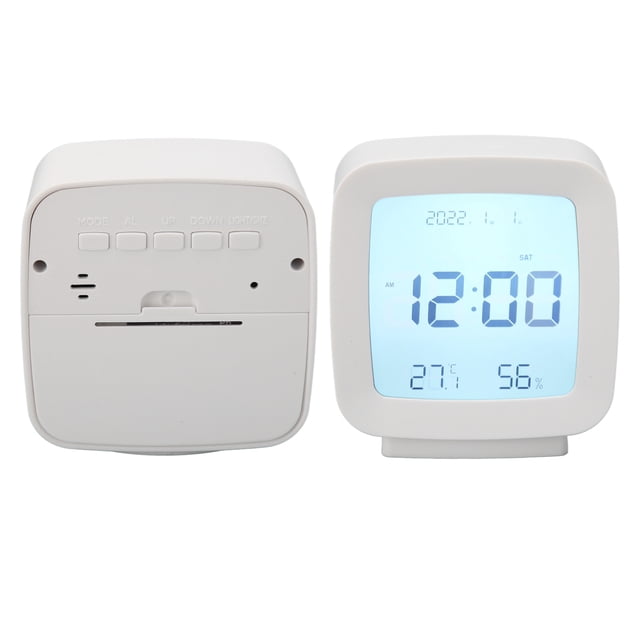 Reloj De Escritorio Digital, Conversión De Unidad De Visualización De Humedad Y Temperatura Para Niños De 12/24 Horas Para Oficina