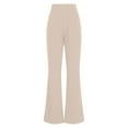 thumbnail image 4 of WILLBEST Pantalones Casuales de Mujer, Pantalones de Vestir con Corte Acampanado, Pantalones Rectos de Cintura Alta, Pantalones de Trabajo Informales de Negocios con Bolsillos, 121 Extra Grande, 4 of 5