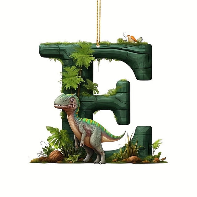 Xihbxyly Colgante de Dinosaurio Navideño, Material Acrílico, Ligero y Fácil de Colgar, Decoración para Árbol Festivo, Reutilizable y Duradero, Multiusos, Perfecto para Regalos Navideños, Colgante Ind