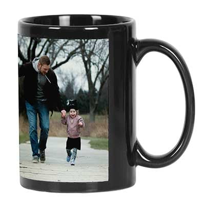 Printtoo PersonalizedPhotoCollage CoffeeMugBest Dad Ever Custom Picture Ceramic CupDishwasher & Microwave Safe- 11 Oz -Black