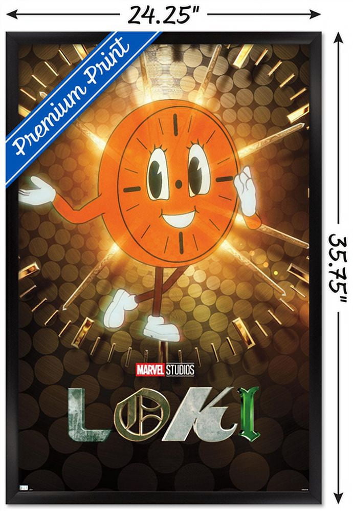 Marvel Loki - Miss Minutes One Sheet Wall Poster, 22.375" x 34", Framed