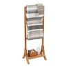 Organize It All Freestanding Bamboo Towel Rack