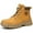 Light Brown, variant on OwnShoe Steel Toe Work Boots for Men Women Waterproof Safety Shoes Leather Welding Boots Construction Sneakers