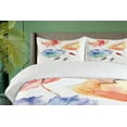 thumbnail image 4 of Ambesonne Vintage Duvet Cover Sets, Nature Flowers, 2-Queen, Orange Blue Red, 4 of 7