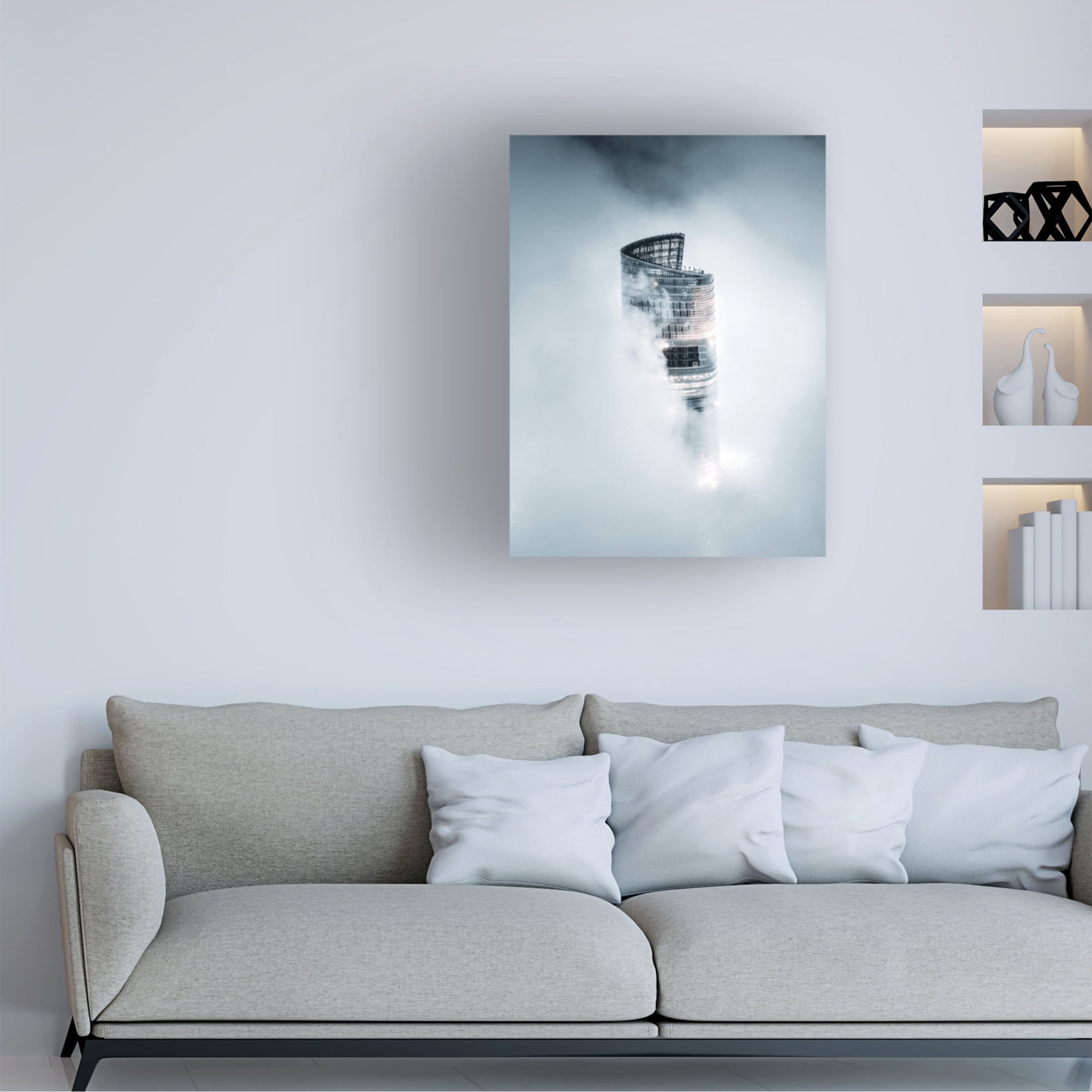 Trademark Fine Art Aron Tien  City on the Cloud Canvas Wall Art