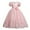 Pink, variant on Odeerbi Girls Dress Baby Girls Clothes Children's Dress Short Sleeve Princess Dress Flower Tail Dress Skirt Tutu Dress Red