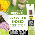 thumbnail image 2 of Original - Iowa Smoked Recipe, Sugar Free Beef Jerky, Grass Fed Beef Sticks. No Artificial Nitrates, Gluten, Soy, MSG, Dairy, or Nuts. Paleo, Whole30, & Keto Snack (24 Cnt), 2 of 9