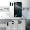 thumbnail image 2 of JETech Case for iPhone 16 Pro 6.3-Inch, Shockproof Phone Bumper Cover, Solid Color Matte TPU Frame, Anti-Scratch Clear Back (White), 2 of 6
