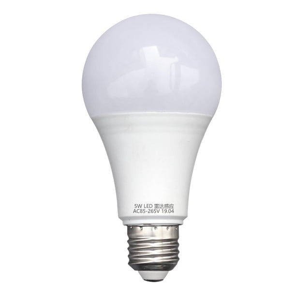 3 bombillas LED E27 de radar SMD5730 con sensor de movimiento, luz blanca (5 W)
