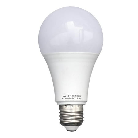 

E27 LED Radar Light Bulb SMD5730 PIR Motion Sensor Bulb White Light (5W)