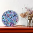 thumbnail image 2 of Iridescent Liquid Marble Wall Clock 9.8 inch Battery Operated Clocks Non-Ticking Silent for Bedroom Office Kitchen Living Room, 2 of 10